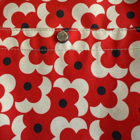 Orla Kiely Target Crossbody Bag Purse Red White Black Geometric Flower - Picture 3 of 6